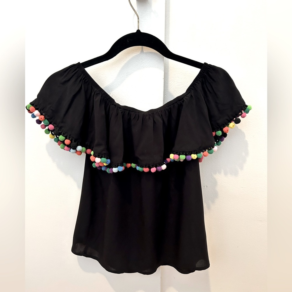 NWT Collectif pompom off the shoulders top